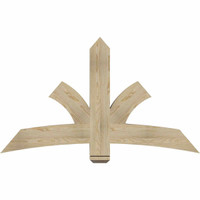 60"W x 35"H x 04"D x 6"F, 14/12 Pitch, Davenport Rough Sawn Timber Gable Bracket, Douglas Fir