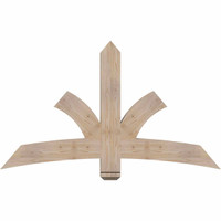 60"W x 35"H x 3 1/2"D x 5 1/2"F, 14/12 Pitch, Davenport Smooth Timber Gable Bracket, Douglas Fir
