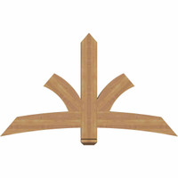 60"W x 35"H x 3 1/2"D x 5 1/2"F, 14/12 Pitch, Davenport Smooth Timber Gable Bracket, Western Red Cedar