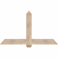60"W x 35"H x 3 1/2"D x 5 1/2"F, 14/12 Pitch, Eugene Smooth Timber Gable Bracket, Douglas Fir