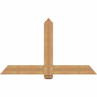 60"W x 35"H x 3 1/2"D x 5 1/2"F, 14/12 Pitch, Eugene Smooth Timber Gable Bracket, Western Red Cedar