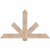 60"W x 35"H x 3 1/2"D x 5 1/2"F, 14/12 Pitch, Kennewick Smooth Timber Gable Bracket, Douglas Fir