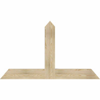 60"W x 35"H x 04"D x 6"F, 14/12 Pitch, Portland Rough Sawn Timber Gable Bracket, Douglas Fir