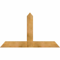 60"W x 35"H x 04"D x 6"F, 14/12 Pitch, Portland Rough Sawn Timber Gable Bracket, Western Red Cedar