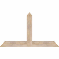 60"W x 35"H x 3 1/2"D x 5 1/2"F, 14/12 Pitch, Portland Smooth Timber Gable Bracket, Douglas Fir