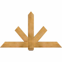 60"W x 35"H x 3 1/2"D x 5 1/2"F, 14/12 Pitch, Kennewick Smooth Timber Gable Bracket, Western Red Cedar
