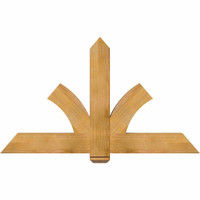 60"W x 35"H x 04"D x 6"F, 14/12 Pitch, Redmond Rough Sawn Timber Gable Bracket, Western Red Cedar