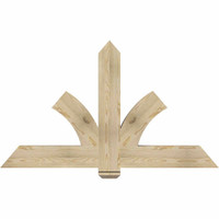 60"W x 35"H x 04"D x 6"F, 14/12 Pitch, Redmond Rough Sawn Timber Gable Bracket, Douglas Fir