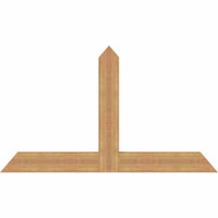 60"W x 35"H x 3 1/2"D x 5 1/2"F, 14/12 Pitch, Portland Smooth Timber Gable Bracket, Western Red Cedar