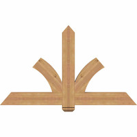 60"W x 35"H x 3 1/2"D x 5 1/2"F, 14/12 Pitch, Redmond Smooth Timber Gable Bracket, Western Red Cedar