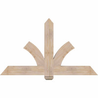 60"W x 35"H x 3 1/2"D x 5 1/2"F, 14/12 Pitch, Redmond Smooth Timber Gable Bracket, Douglas Fir