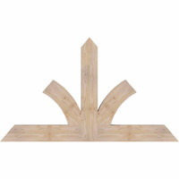 60"W x 35"H x 3 1/2"D x 5 1/2"F, 14/12 Pitch, Richland Smooth Timber Gable Bracket, Douglas Fir
