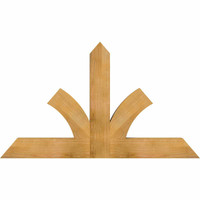 60"W x 35"H x 04"D x 6"F, 14/12 Pitch, Richland Rough Sawn Timber Gable Bracket, Western Red Cedar