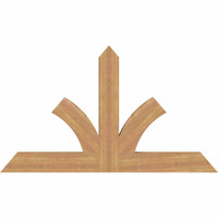 60"W x 35"H x 3 1/2"D x 5 1/2"F, 14/12 Pitch, Richland Smooth Timber Gable Bracket, Western Red Cedar
