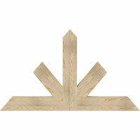 60"W x 35"H x 04"D x 6"F, 14/12 Pitch, Saratoga Rough Sawn Timber Gable Bracket, Douglas Fir