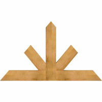 60"W x 35"H x 04"D x 6"F, 14/12 Pitch, Saratoga Rough Sawn Timber Gable Bracket, Western Red Cedar