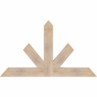 60"W x 35"H x 3 1/2"D x 5 1/2"F, 14/12 Pitch, Saratoga Smooth Timber Gable Bracket, Douglas Fir