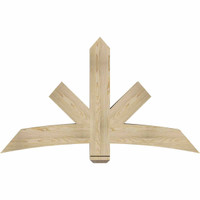 60"W x 35"H x 06"D x 6"F, 14/12 Pitch, Alberta Rough Sawn Timber Gable Bracket, Douglas Fir