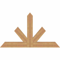 60"W x 35"H x 3 1/2"D x 5 1/2"F, 14/12 Pitch, Saratoga Smooth Timber Gable Bracket, Western Red Cedar