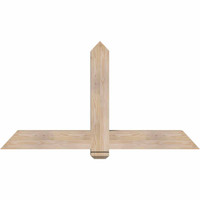 60"W x 32"H x 5 1/2"D x 5 1/2"F, 13/12 Pitch, Eugene Smooth Timber Gable Bracket, Douglas Fir