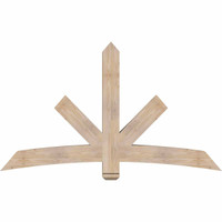 60"W x 35"H x 5 1/2"D x 5 1/2"F, 14/12 Pitch, Alberta Smooth Timber Gable Bracket, Douglas Fir