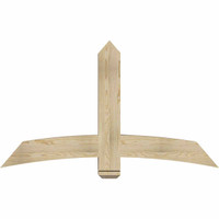 60"W x 35"H x 06"D x 6"F, 14/12 Pitch, Bellingham Rough Sawn Timber Gable Bracket, Douglas Fir