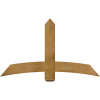 60"W x 35"H x 06"D x 6"F, 14/12 Pitch, Bellingham Rough Sawn Timber Gable Bracket, Western Red Cedar