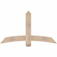 60"W x 35"H x 5 1/2"D x 5 1/2"F, 14/12 Pitch, Bellingham Smooth Timber Gable Bracket, Douglas Fir