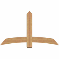 60"W x 35"H x 5 1/2"D x 5 1/2"F, 14/12 Pitch, Bellingham Smooth Timber Gable Bracket, Western Red Cedar