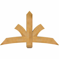 60"W x 35"H x 06"D x 6"F, 14/12 Pitch, Davenport Rough Sawn Timber Gable Bracket, Western Red Cedar