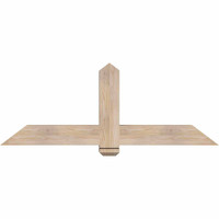 60"W x 22"H x 5 1/2"D x 5 1/2"F, 09/12 Pitch, Eugene Smooth Timber Gable Bracket, Douglas Fir