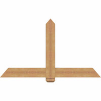 60"W x 35"H x 5 1/2"D x 5 1/2"F, 14/12 Pitch, Eugene Smooth Timber Gable Bracket, Western Red Cedar