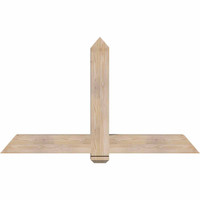 60"W x 35"H x 5 1/2"D x 5 1/2"F, 14/12 Pitch, Eugene Smooth Timber Gable Bracket, Douglas Fir