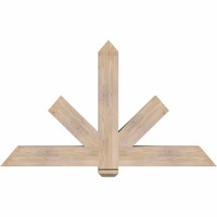 60"W x 35"H x 5 1/2"D x 5 1/2"F, 14/12 Pitch, Kennewick Smooth Timber Gable Bracket, Douglas Fir