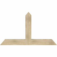 60"W x 35"H x 06"D x 6"F, 14/12 Pitch, Portland Rough Sawn Timber Gable Bracket, Douglas Fir