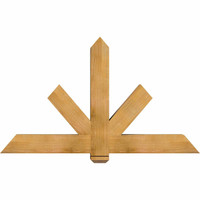 60"W x 35"H x 5 1/2"D x 5 1/2"F, 14/12 Pitch, Kennewick Smooth Timber Gable Bracket, Western Red Cedar