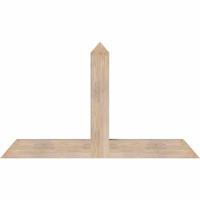 60"W x 35"H x 5 1/2"D x 5 1/2"F, 14/12 Pitch, Portland Smooth Timber Gable Bracket, Douglas Fir