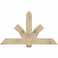 60"W x 35"H x 06"D x 6"F, 14/12 Pitch, Redmond Rough Sawn Timber Gable Bracket, Douglas Fir