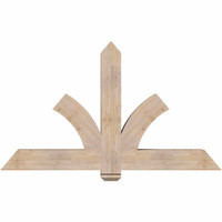 60"W x 35"H x 5 1/2"D x 5 1/2"F, 14/12 Pitch, Redmond Smooth Timber Gable Bracket, Douglas Fir