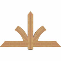 60"W x 35"H x 5 1/2"D x 5 1/2"F, 14/12 Pitch, Redmond Smooth Timber Gable Bracket, Western Red Cedar