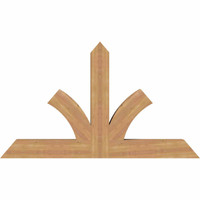 60"W x 35"H x 5 1/2"D x 5 1/2"F, 14/12 Pitch, Richland Smooth Timber Gable Bracket, Western Red Cedar