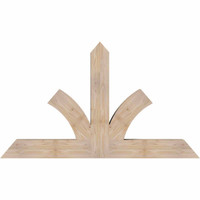 60"W x 35"H x 5 1/2"D x 5 1/2"F, 14/12 Pitch, Richland Smooth Timber Gable Bracket, Douglas Fir