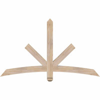 60"W x 35"H x 3 1/2"D x 3 1/2"F, 14/12 Pitch, Alberta Smooth Timber Gable Bracket, Douglas Fir