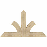 60"W x 35"H x 06"D x 6"F, 14/12 Pitch, Richland Rough Sawn Timber Gable Bracket, Douglas Fir