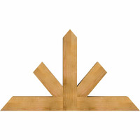 60"W x 35"H x 06"D x 6"F, 14/12 Pitch, Saratoga Rough Sawn Timber Gable Bracket, Western Red Cedar