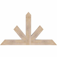 60"W x 35"H x 5 1/2"D x 5 1/2"F, 14/12 Pitch, Saratoga Smooth Timber Gable Bracket, Douglas Fir