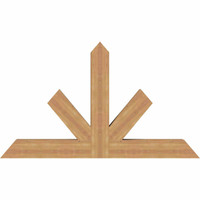60"W x 35"H x 5 1/2"D x 5 1/2"F, 14/12 Pitch, Saratoga Smooth Timber Gable Bracket, Western Red Cedar