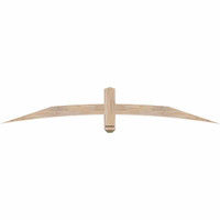 72"W x 12"H x 3 1/2"D x 3 1/2"F, 04/12 Pitch, Bellingham Smooth Timber Gable Bracket, Douglas Fir
