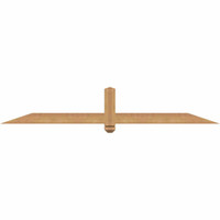 72"W x 12"H x 3 1/2"D x 3 1/2"F, 04/12 Pitch, Eugene Smooth Timber Gable Bracket, Western Red Cedar