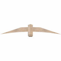 72"W x 12"H x 5 1/2"D x 5 1/2"F, 04/12 Pitch, Bellingham Smooth Timber Gable Bracket, Douglas Fir